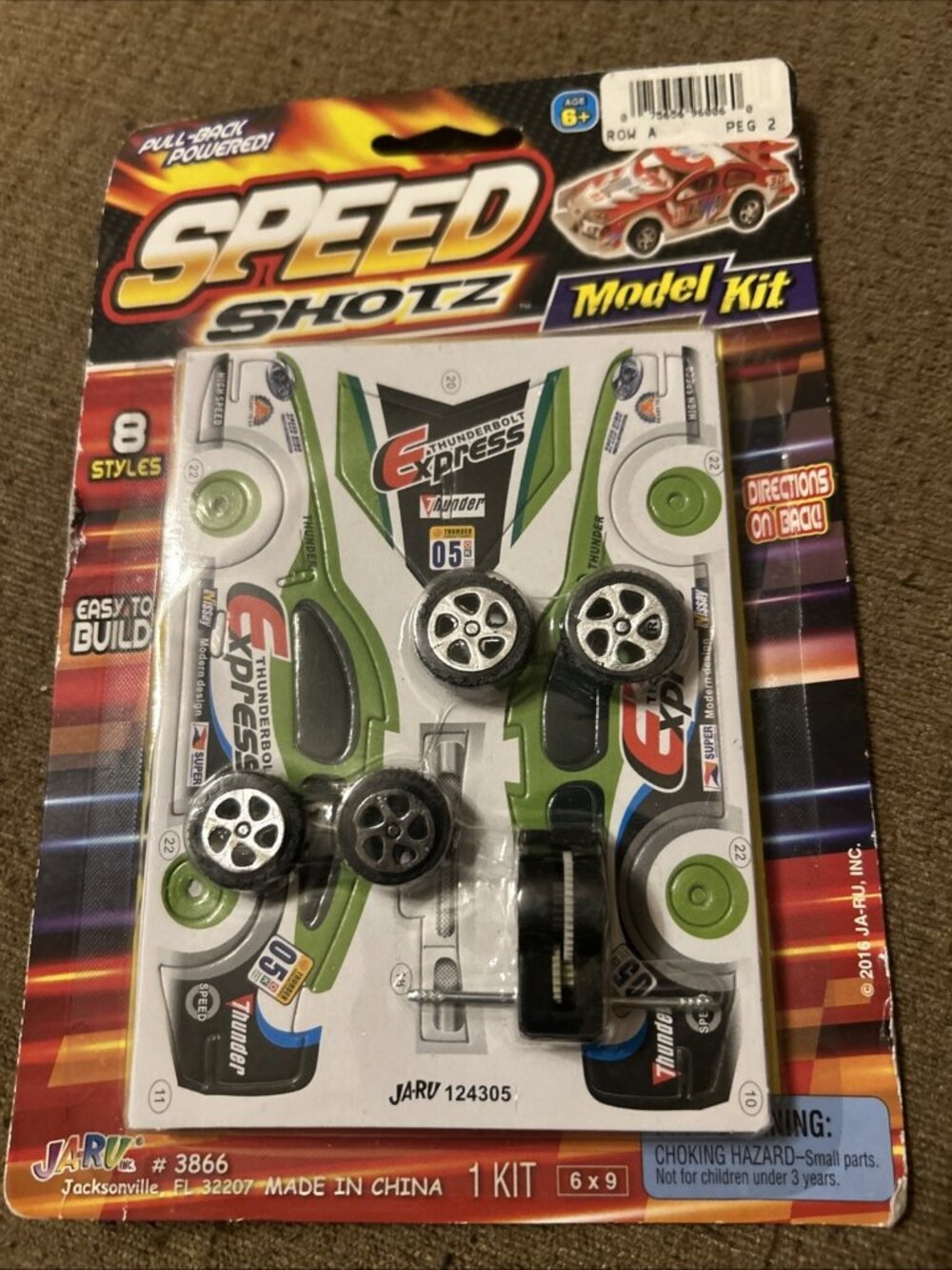 Speed Shotz THUNDERBOLT Model Kit Pull Back Power Easy To Build 1 Kit Car Racer